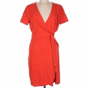 NWT J. Crew Red Wrap Dress